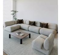 MPLFHSYOS Divano Componibile Modulare, Divano A L Moderno Rivestimento In Tessuto Chaise Longue Reversibile Pouf For Soggiorno Facile Da Montare(E)