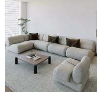 MPLFHSYOS Divano Componibile Modulare, Divano A L Moderno Rivestimento In Tessuto Chaise Longue Reversibile Pouf For Soggiorno Facile Da Montare(D)