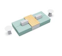 MPLFHSYOS Divano curvo creativo for ufficio for la reception degli ospiti, divano for il tempo libero dalla forma personalizzata, for la hall della biblioteca dell'istituto di formazione(300 * 120cm)