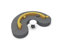 MPLFHSYOS Divano curvo creativo for ufficio for la reception degli ospiti, divano for il tempo libero dalla forma personalizzata, for la hall della biblioteca dell'istituto di formazione(240 * 360cm)