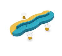 MPLFHSYOS Divano curvo creativo for ufficio for la reception degli ospiti, divano for il tempo libero dalla forma personalizzata, for la hall della biblioteca dell'istituto di formazione(500 * 130cm)