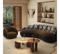 MPLFHSYOS Divano curvo in stile medievale Wabi-sabi, divano da piccolo negozio di abbigliamento, sedia da reception nell'area di sosta di un hotel for famiglie(Set 2)