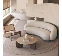 MPLFHSYOS Divano curvo in stile retrò Wabi-sabi con anacardi, divano creativo dalla forma irregolare for ufficio, hall, lounge e reception di hotel(Set 2)