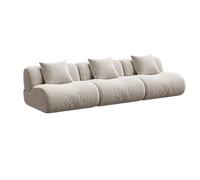 MPLFHSYOS Divano Doppio Senza Osso, Divano Moderno A Due Posti Con Morbida Ciniglia E Schiuma Ad Alta Densità, A Sacco A Forma Di Nuvola,Non Richiede Montaggio(3-person)