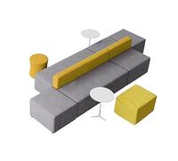 MPLFHSYOS Divano e tavolino da caffè da ufficio moderno e minimalista, divano in tessuto Creative Tech, divani componibili modulari, for libreria, bar, caffetteria, negozio di tè al latte(B)