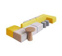 MPLFHSYOS Divano e tavolino da caffè da ufficio moderno e minimalista, divano in tessuto Creative Tech, divani componibili modulari, for libreria, bar, caffetteria, negozio di tè al latte(F)