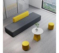 MPLFHSYOS Divano imbottito for soggiorno, sgabello e tavolo, set di divani modulari moderni, struttura in legno massello, for uffici, lounge, attività commerciali(12)