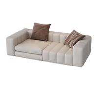 MPLFHSYOS Divano lineare con tasti di pianoforte, divano leggero di lusso e di alta gamma, sedia for reception e reception nell'area di sosta dell'ufficio e della hall dell'hotel(2.4m)