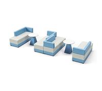 MPLFHSYOS Divano modulare creativo, divani ergonomici, con struttura in legno massello e schiuma ad alta resilienza a doppio strato, for ufficio, ospedale, banca, caffetteria, ristorante(420 * 160cm)