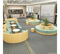 MPLFHSYOS Divano modulare creativo, divano da ufficio, tavolino da caffè e set di sgabelli rotondi, tessuto resistente e antigraffio, for libreria, sala lettura, scuola materna(B)