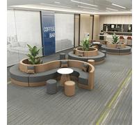 MPLFHSYOS Divano modulare creativo, divano da ufficio, tavolino da caffè e set di sgabelli rotondi, tessuto resistente e antigraffio, for libreria, sala lettura, scuola materna(C)