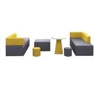 MPLFHSYOS Il divano for la reception dell'ufficio e la combinazione creativa di divano e tavolino da caffè dalla forma irregolare nell'area di negoziazione sono semplici e moderni(A3)