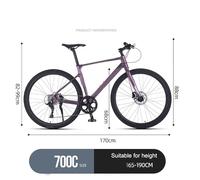 MPLFHSYOS Mountain Bike 700C, Freni A Disco Idraulici, For Uomini, Donne, Adulti E Ragazzi, For Gare Agonistiche.(24)