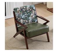 MPLFHSYOS Poltrona da divano in legno massello, poltrona con schienale stampato vintage, comode sedie con accenti imbottiti, for soggiorno, balcone e esterni(G)