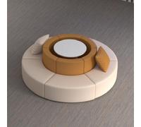 MPLFHSYOS Reception dell'ufficio, Reception, Riposo, Atrio dell'istituto di formazione, Reception, Area di attesa for i genitori, Divano creativo, Vestiti in tessuto(A2)