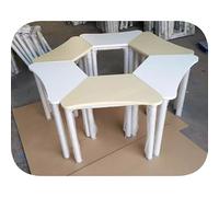 MPLFHSYOS Scrivania for studio e formazione for bambini - Set di tavoli modulari esagonali trapezoidali, mobili combinabili liberamente for lezioni private, aule d'arte(A3)