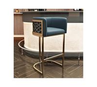 MPLFHSYOS Sedia alta moderna con seduta alta 2,5 piedi, sgabelli da bar rivestiti in pelle, sgabello da bar a forma di botte con base in metallo, for arredamento commerciale e domestico(A)