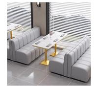 MPLFHSYOS Set di divani componibili modulari da pranzo, comodi divani imbottiti a forma di nuvola, divano in pelle grigio chiaro, for posti a sedere for sala da pranzo, salotto e caffetteria(E)