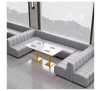 MPLFHSYOS Set di divani componibili modulari da pranzo, comodi divani imbottiti a forma di nuvola, divano in pelle grigio chiaro, for posti a sedere for sala da pranzo, salotto e caffetteria(I)