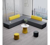 MPLFHSYOS Set di divani, sgabelli e tavolini for soggiorno, divano modulare moderno imbottito, struttura in legno massello, for uffici, lounge, attività commerciali(1)