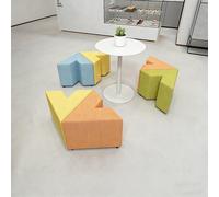 MPLFHSYOS Set di sgabelli modulari esagonali Piece - Sedute colorate ad incastro for la sala giochi dei bambini, le aule e gli spazi collaborativi in ufficio(16)