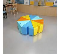 MPLFHSYOS Set di sgabelli modulari esagonali Piece - Sedute colorate ad incastro for la sala giochi dei bambini, le aule e gli spazi collaborativi in ufficio(15)