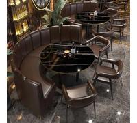 MPLFHSYOS Set di tavoli e sedie for caffetteria, taverna, ristorante barbecue semicircolare, sala da pranzo, divano retrò, bar, ristorante western(SET 1)