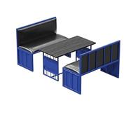 MPLFHSYOS Set Tavolo Da Pranzo Con 2 Panche, Set Di Sedie Da Pranzo For 4 Persone, Scrivania Da Cucina Industriale, For Angolo Colazione, Soggiorno, Sala For Feste(F)