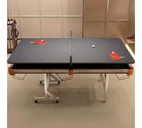 MPLFHSYOS Tavolo Da Ping Pong E Biliardo 2 In 1, Pieghevole, For Allenamento, Interno Ed Esterno, Allenamento Di Precisione For Tutte Le Età(B,Brass 2.2m)