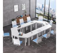 MPLFHSYOS Tavolo pieghevole Smart Classroom - Scrivania multifunzionale esagonale/a striscia lunga, portatile e modulare 拼接 Set mobile for conferenze di consulenza gruppo(G3.5)