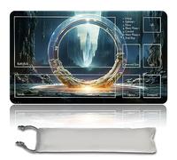 MPLR BOARD GAME Gioco da Tavolo MTG Tappetini da Gioco +Sacchetto Impermeabile Gratuito, Bordi Smussati, MTG PlayMat with Zones(An Original MTG Playmat) (sol Ring)