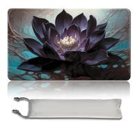 MPLR BOARD GAME Gioco da tavolo MTG tappetini da gioco + sacchetto impermeabile gratuito, bordi smussati, superficie in gomma liscia, MTG PlayMat with Zones(An Original Black Lotus Playmat) (Black