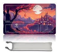 MPLR BOARD GAME Gioco da tavolo MTG tappetini da gioco + sacchetto impermeabile gratuito, bordi smussati, superficie in gomma liscia, MTG PlayMat with Zones(An Original MTG Playmat)