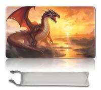 MPLR BOARD GAME Gioco da tavolo MTG tappetini da gioco + sacchetto impermeabile gratuito, bordi smussati, superficie in gomma liscia, MTG PlayMat with Zones(An Original Angel of Flight Alabaster