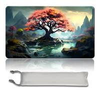 MPLR BOARD GAME Gioco da tavolo MTG tappetini da gioco + sacchetto impermeabile gratuito, bordi smussati, superficie in gomma liscia, MTG PlayMat with Zones(An Original Black Lotus Playmat) (Pink Tree