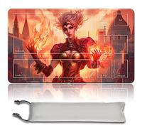 MPLR BOARD GAME Gioco da tavolo MTG Tappetini da gioco+sacchetto impermeabile gratuito, Stitched Edges, superficie in gomma liscia, MTG PlayMat with Zones(An Original Ancient Hellkite Playmat)