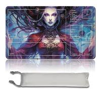 MPLR BOARD GAME Gioco da tavolo MTG Tappetini da gioco+Sacchetto impermeabile gratuito, Stitched Edges,Smooth Rubber Surface,MTG PlayMat with Zones(An Original MTG Playmat)