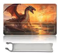 MPLR BOARD GAME Gioco da tavolo MTG Tappetini da gioco+Sacchetto impermeabile gratuito, Stitched Edges,Smooth Rubber Surface,MTG PlayMat with Zones(An Original MTG Playmat)