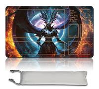 MPLR BOARD GAME Nicol-Bolas - Gioco da tavolo MTG tappetini da gioco+sacchetto impermeabile gratuito, bordi stitched, superficie in gomma liscia, MTG PlayMat with Zones(An Original MTG Playmat)