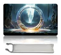 MPLR Gioco da tavolo MTG PlayMat con zone + sacchetto impermeabile, bordi smussati, superficie in gomma liscia, PlayMat Originale Black Lotus