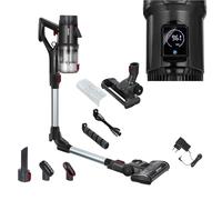 MPM - Aspirapolvere con manico a batteria con display digitale - Sensore di polvere intelligente integrato - 22,2 V/250 W - Aspirapolvere con set di accessori (MOD-70), grigio
