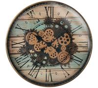 MPM Design Orologio da parete in plastica stile retrò (marrone scuro)