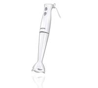 MPM MBL-18 Frullatore ad Immersione, Piede di Miscelazione Staccabile, Lame in Acciaio Inossidabile, 2 velocità, Senza BPA, 200W, Bianca, Metallo, S