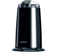MPM MMK-07/C Macinacaffè Elettrico, Semi, Spezie e Noci, Doppia Lama in Acciaio Inossidabile, Velocità di Macinazione 40g/min, Capacità 40g, 140W, Nero