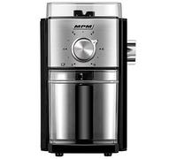 MPM MMK-08 Macinacaffè Professionale, Sistema di Macinazione in Acciaio, 17 Impostazioni di Macinazione, 80g /min di Caffè, Selettore di Quantità da 2 a 12 Tazze, Capacità 350g, 150W