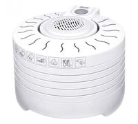 MPM MSG-01 Essiccatore Alimentare, 5 Vassoi senza BPA di 28 cm, Disidratatore Elettrico per Alimenti, Frutta, Funghi e Verdura, 250W, Bianco