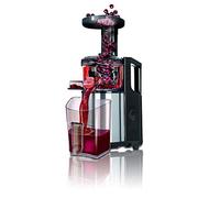 MPM MSO-12M Estrattore a Freddo di Frutta e Verdura, Bassa velocità 60 RPM, Spremiagrumi Lento, Bocca Larga, Funzione Inversa, Inossidabile, 150W, 120 W, 0.8 Litri, Nero/Acciaio Inox