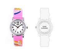 MPM orologio da polso per bambini, orologio personalizzato per bambini con nome del tuo bambino, cassa in metallo, orologio per bambini con cinturino in silicone, orologio per bambini ragazzo/ragazza