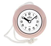 MPM Quality Orologio da bagno in plastica, movimento al quarzo Sweep, impermeabile 3-5 ATM, colore rosa, diametro 135 mm, adatto anche per esterni