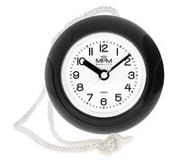 MPM Quality Orologio da bagno in plastica, movimento al quarzo Sweep, impermeabile 3-5 ATM, nero, Ø 135 mm, adatto anche per esterni e come orologio da bagno, orologio da piscina, orologio da cucina